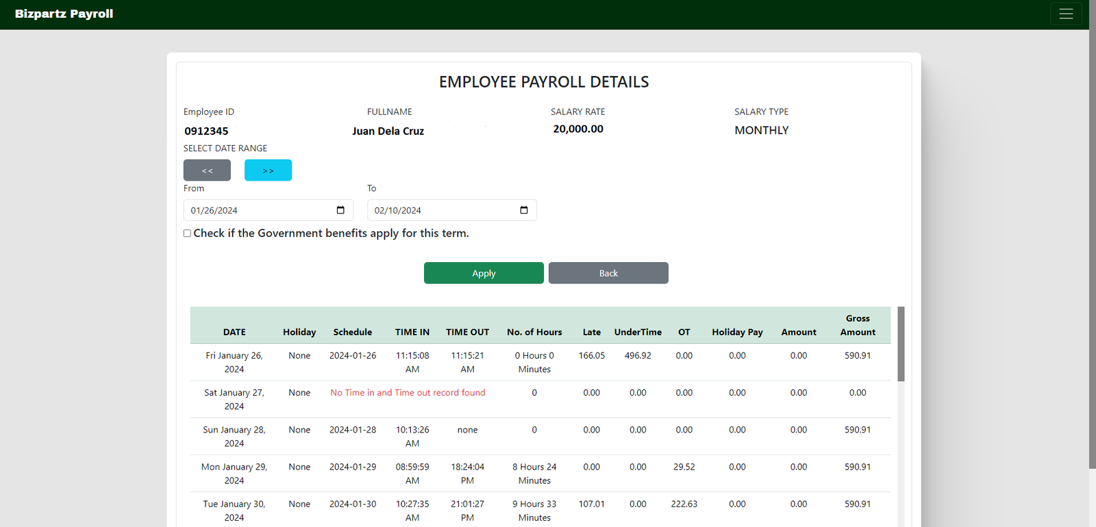 Payroll System